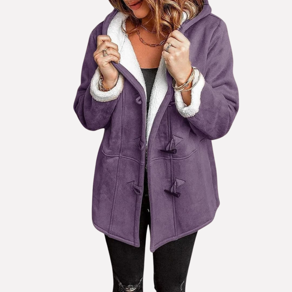 Giacca con cappuccio e alamari da donna
