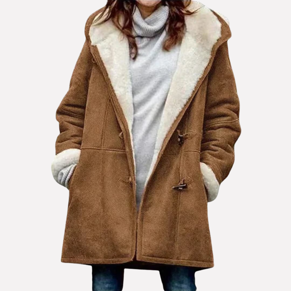 Giacca con cappuccio e alamari da donna
