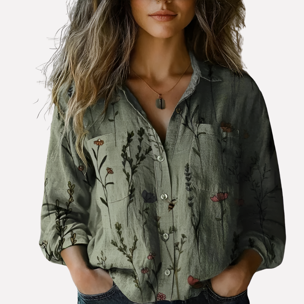 Camicia classica con bottoni da donna