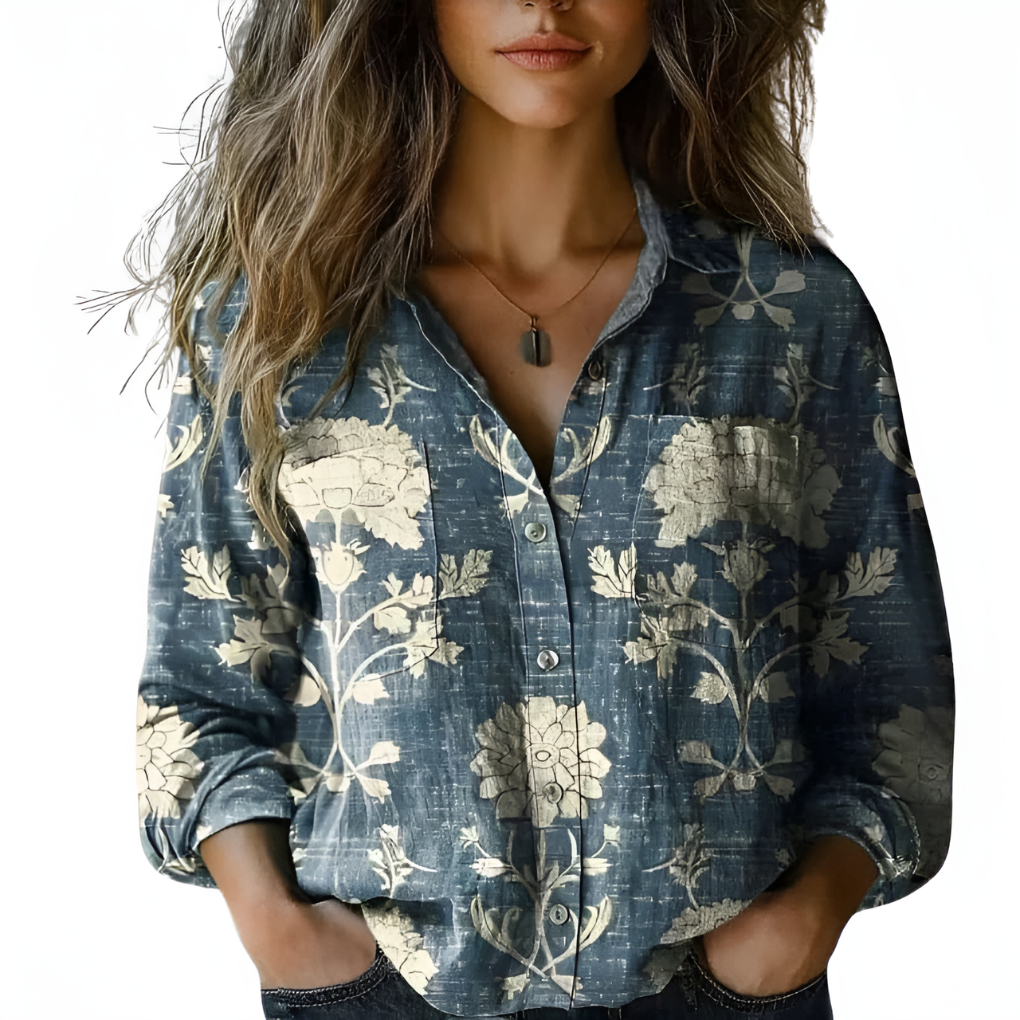 Camicia classica con bottoni da donna