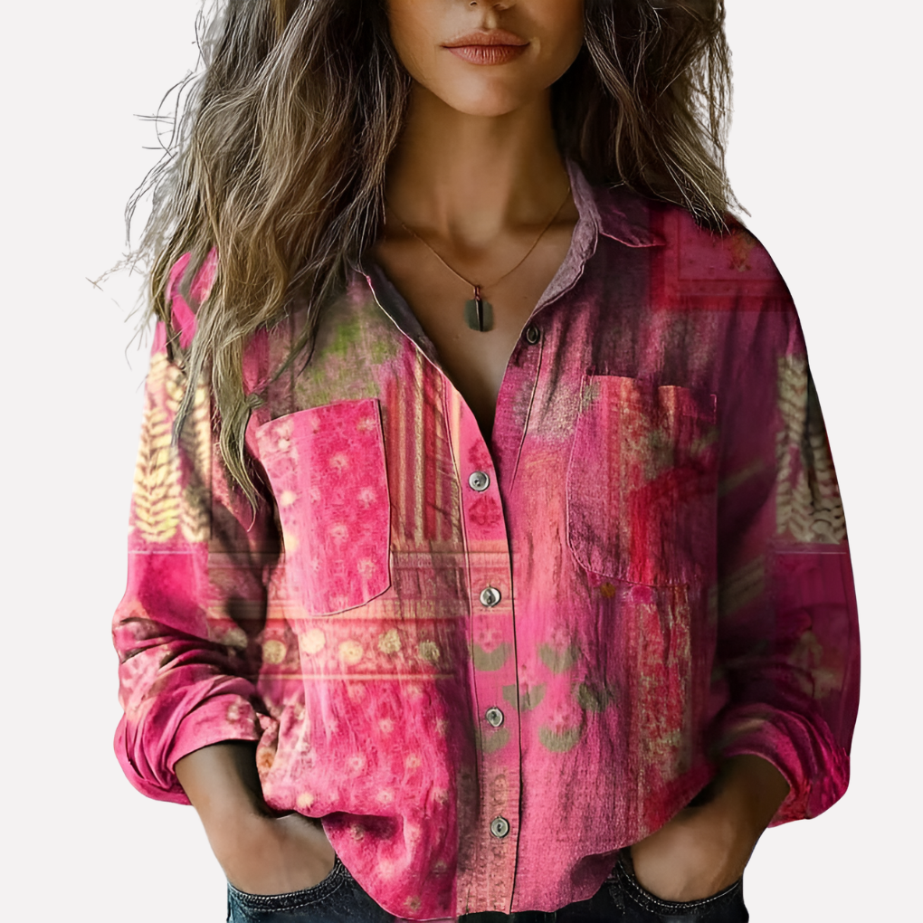 Camicia classica con bottoni da donna