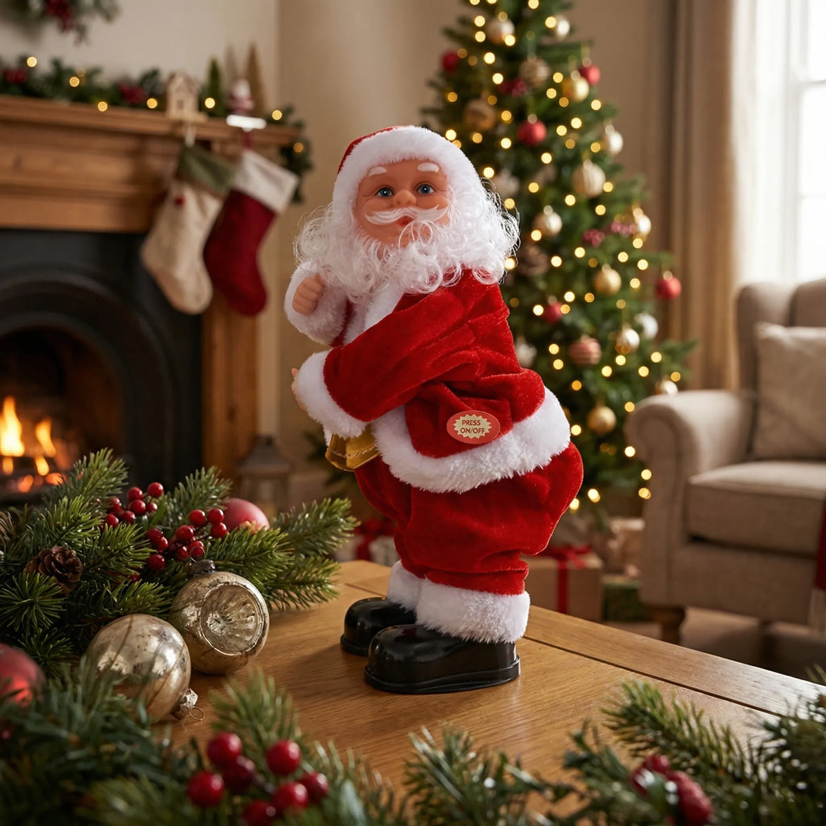 Figura Festiva di Santa Animato Danzante