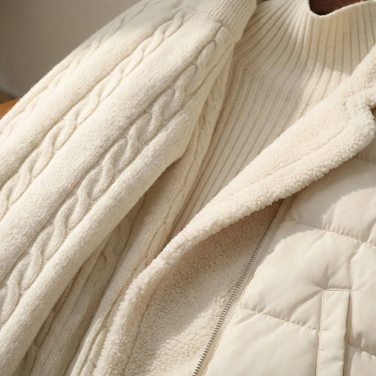 Set Invernale Isolato in Maglia a 3 Pezzi