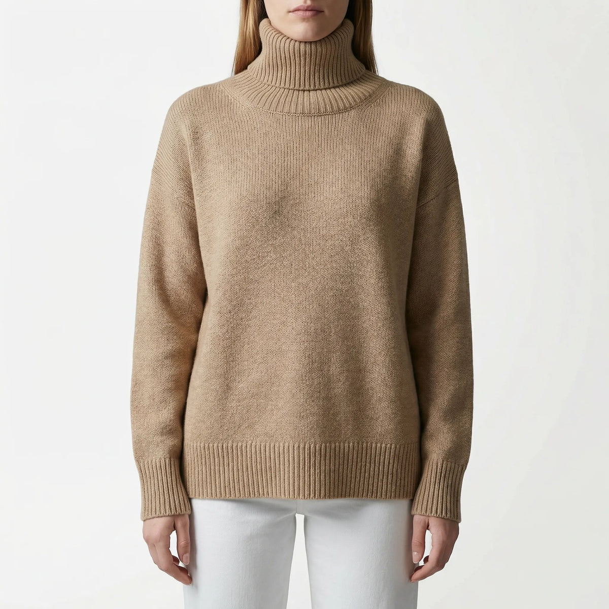 Maglione a Collo Alto in Maglia per Donne