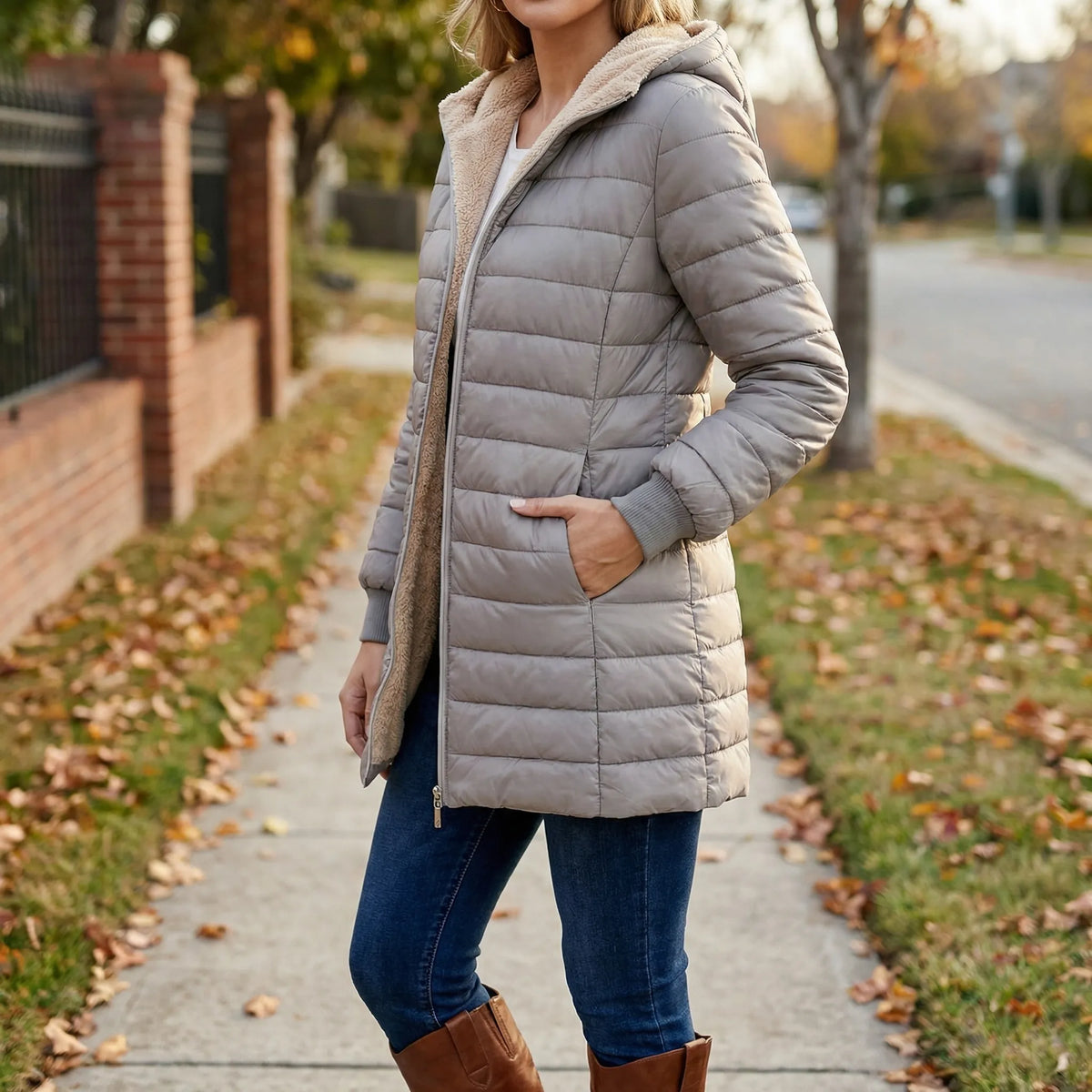 Giacca Invernale Casual Isolata a Quilt