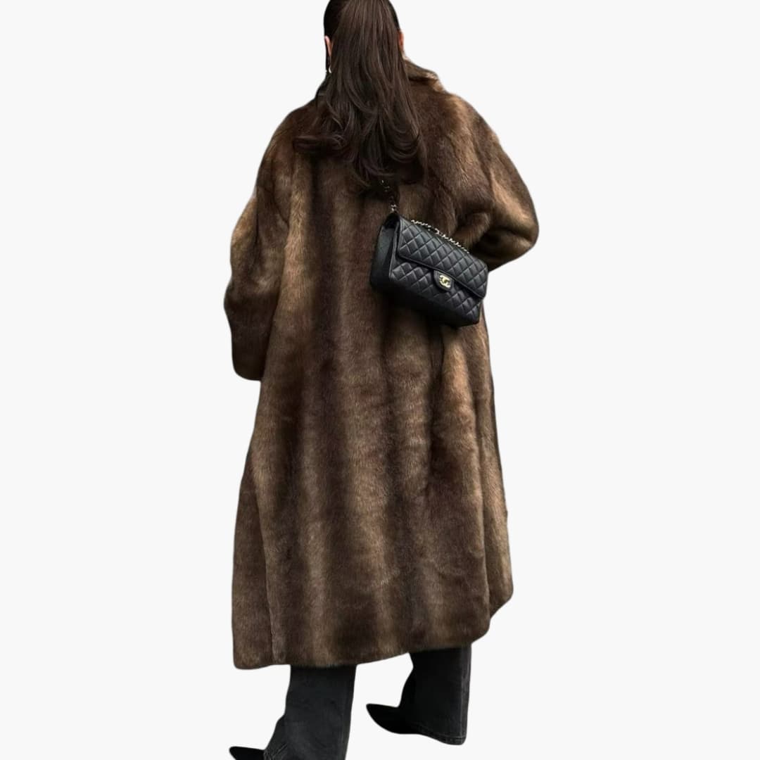 Cappotto aperto con collo alto da donna