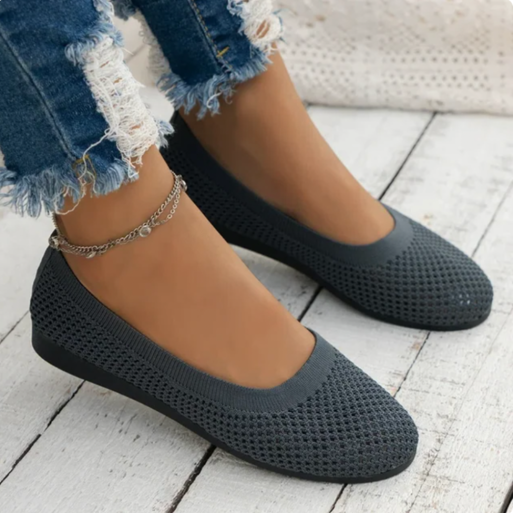Ballerine slip-on in mesh traspirante da donna