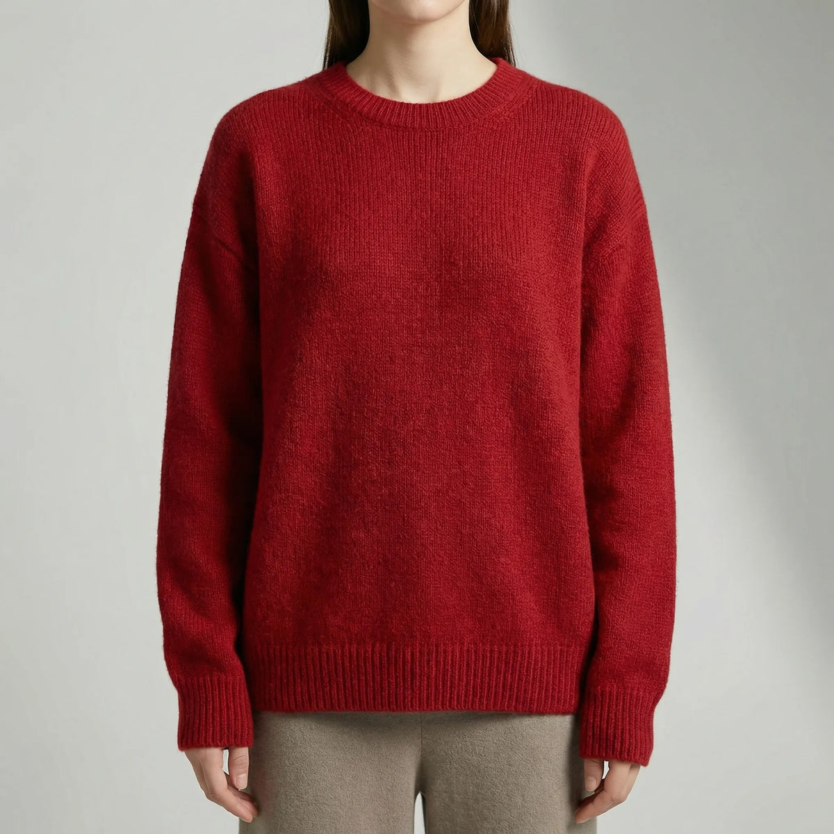 Maglione oversize a girocollo con spalle scese