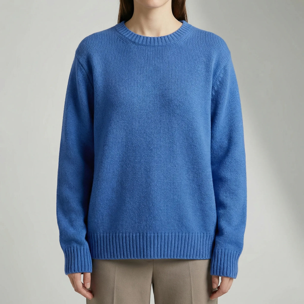Maglione oversize a girocollo con spalle scese