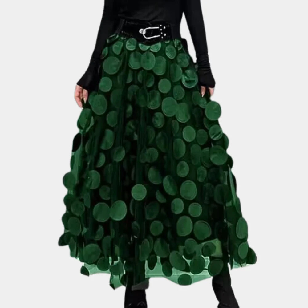 Gonna lunga a pois a vita alta da donna
