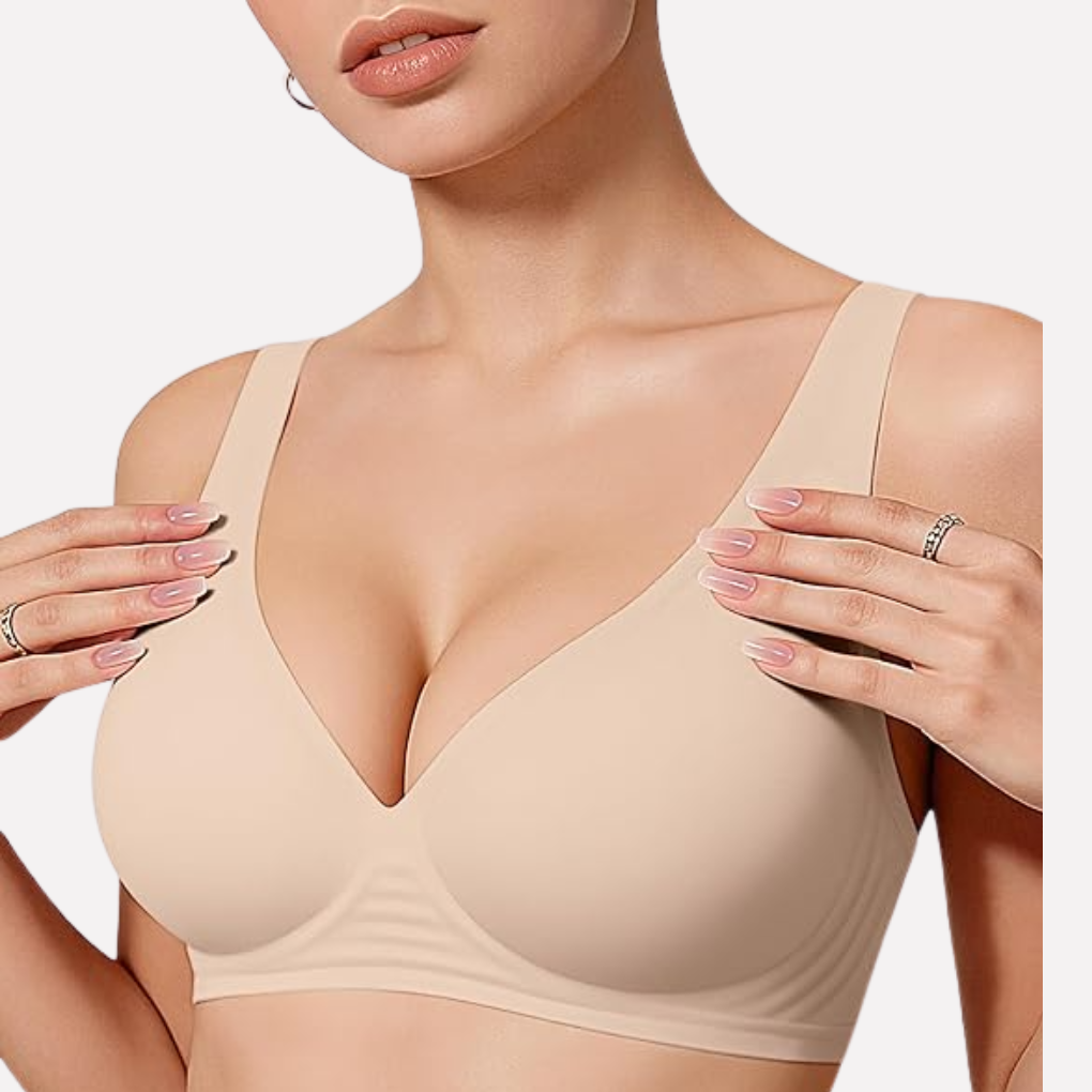 Reggiseno senza ferretto con scollo a V profondo da donna