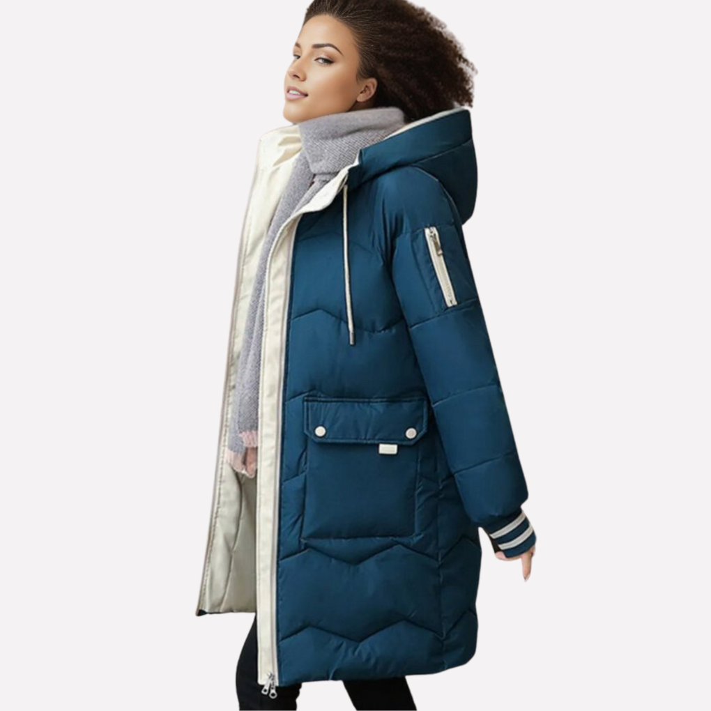 Parka invernale imbottito con cappuccio da donna
