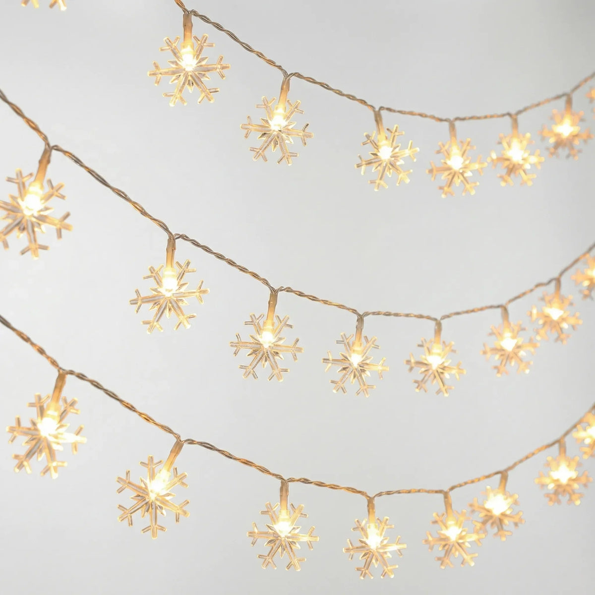 Luci a Stringa LED a Forma di Fiocco di Neve