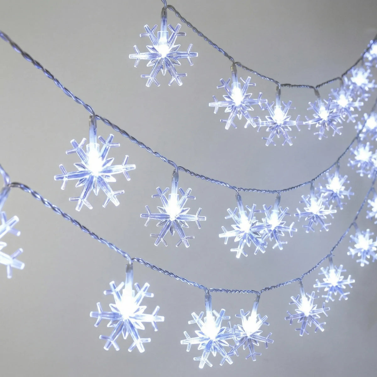 Luci a Stringa LED a Forma di Fiocco di Neve