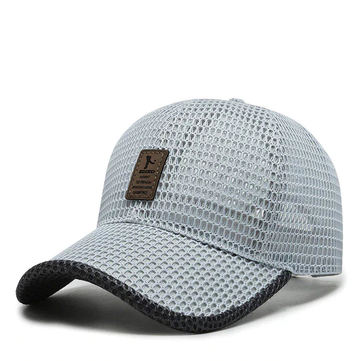 Cappellino con visiera in mesh traspirante