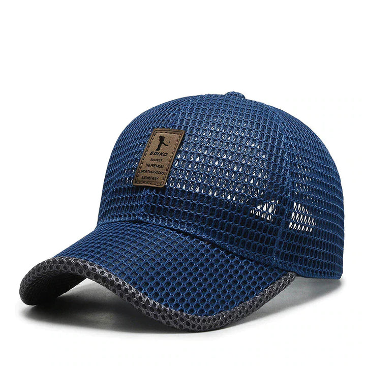 Cappellino con visiera in mesh traspirante