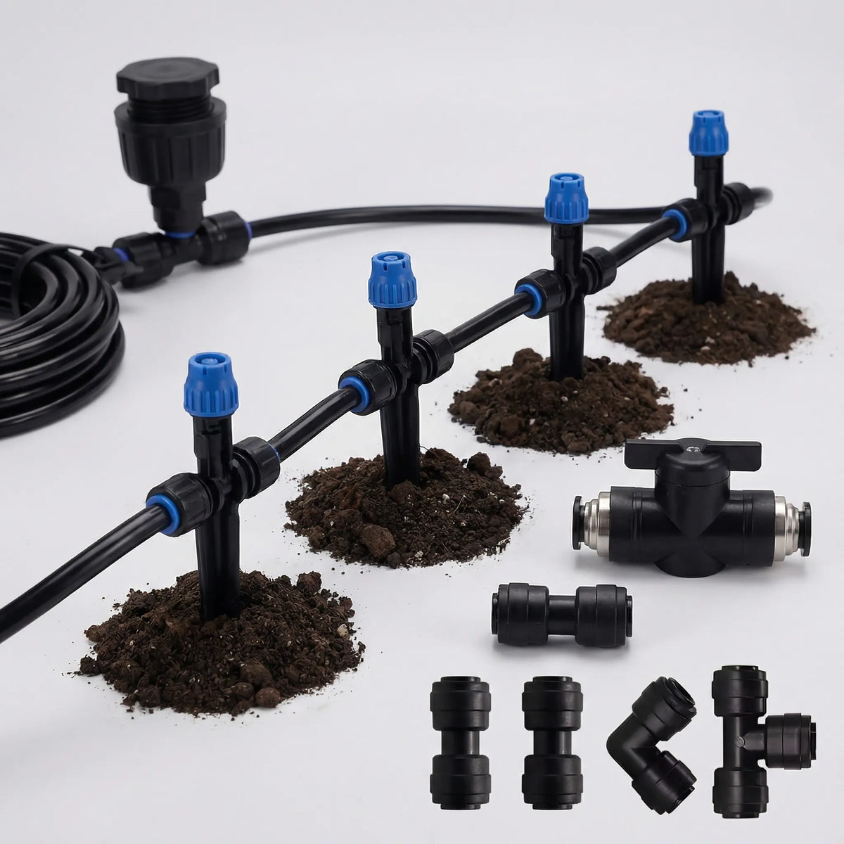 Kit di irrigazione a goccia modulare per giardini