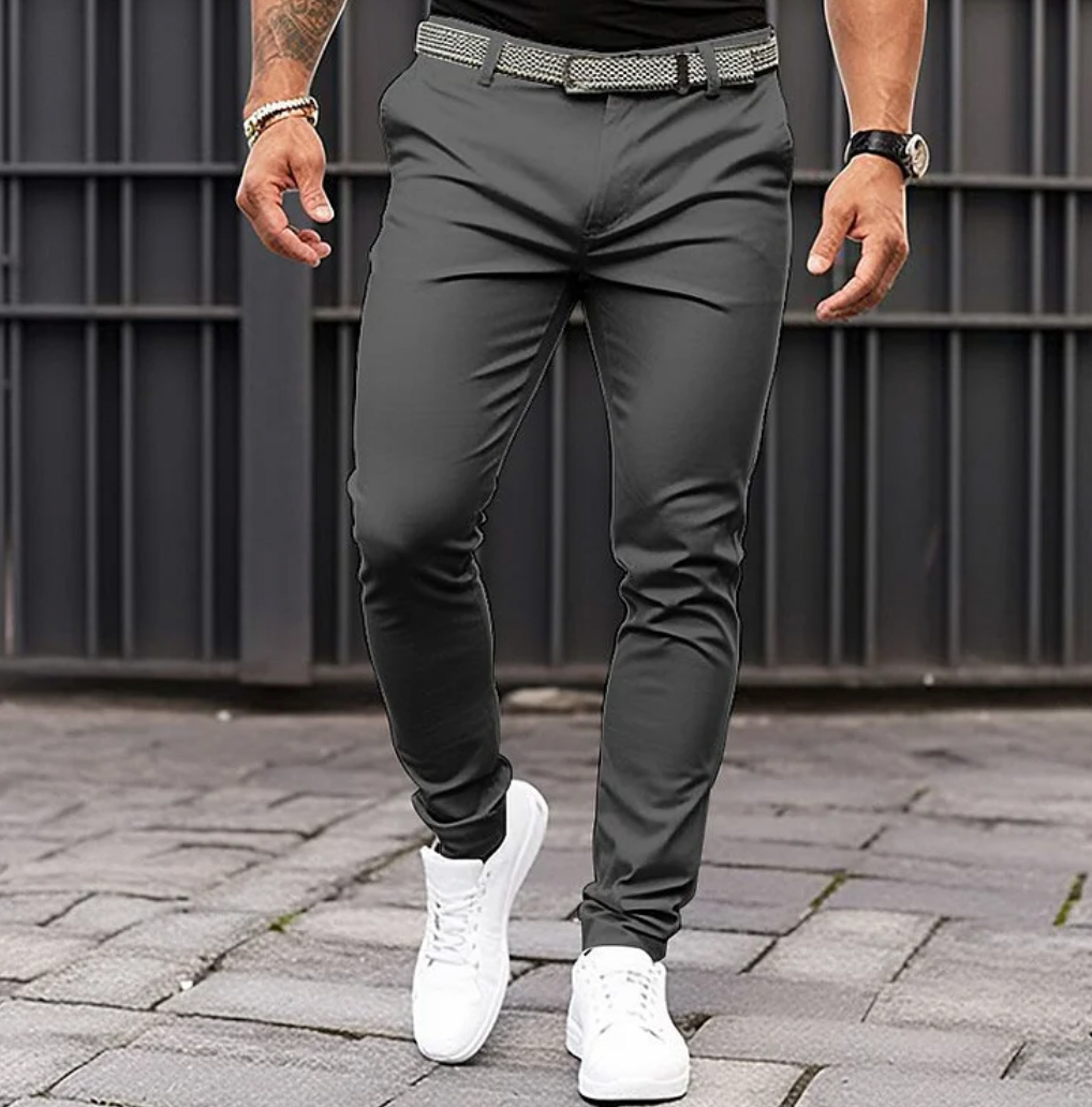 Pantaloni in misto cotone a vestibilità comoda da uomo