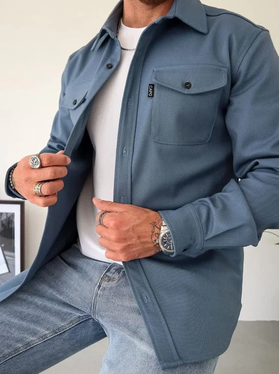 Giacca camicia con bottoni