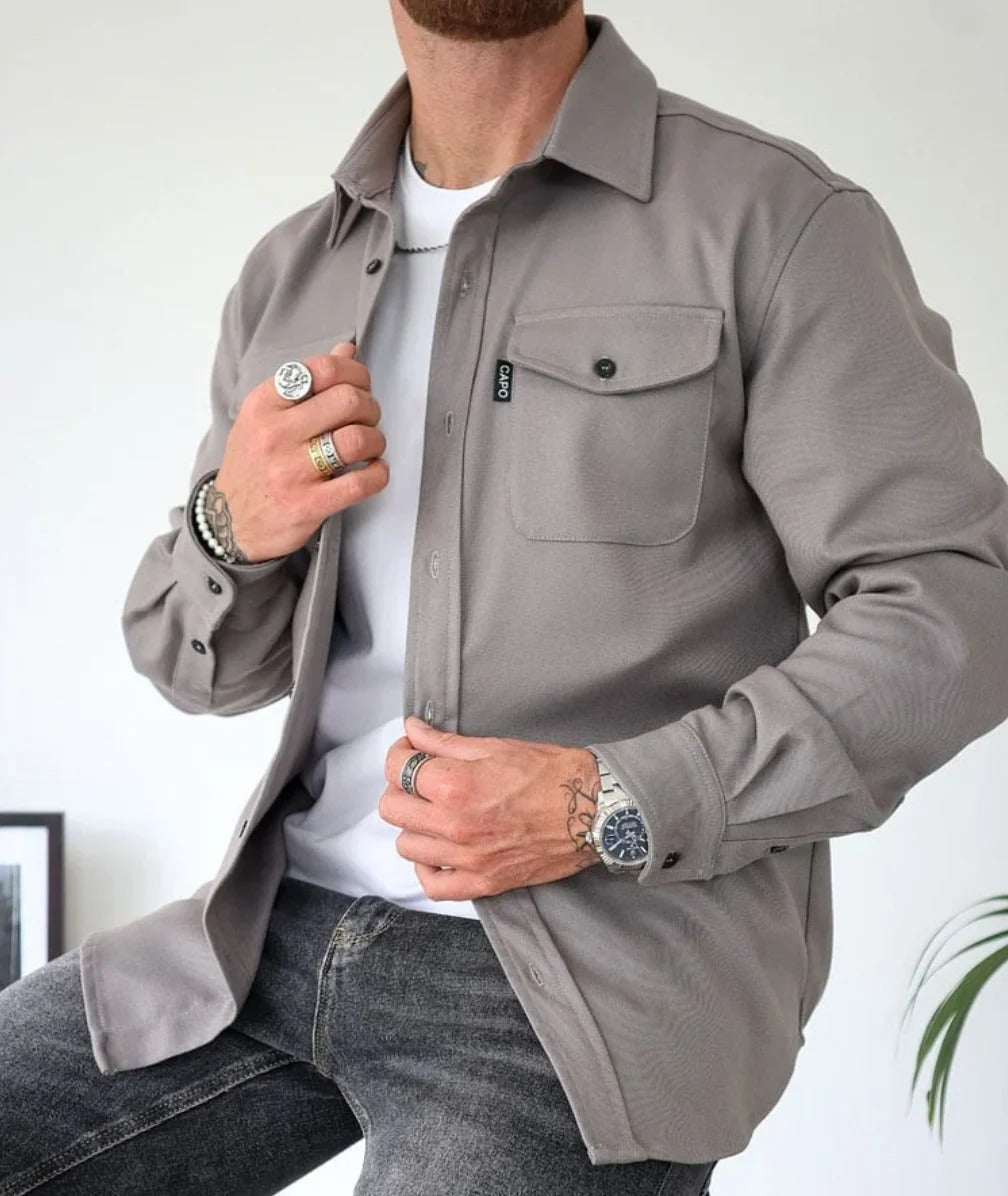 Giacca camicia con bottoni