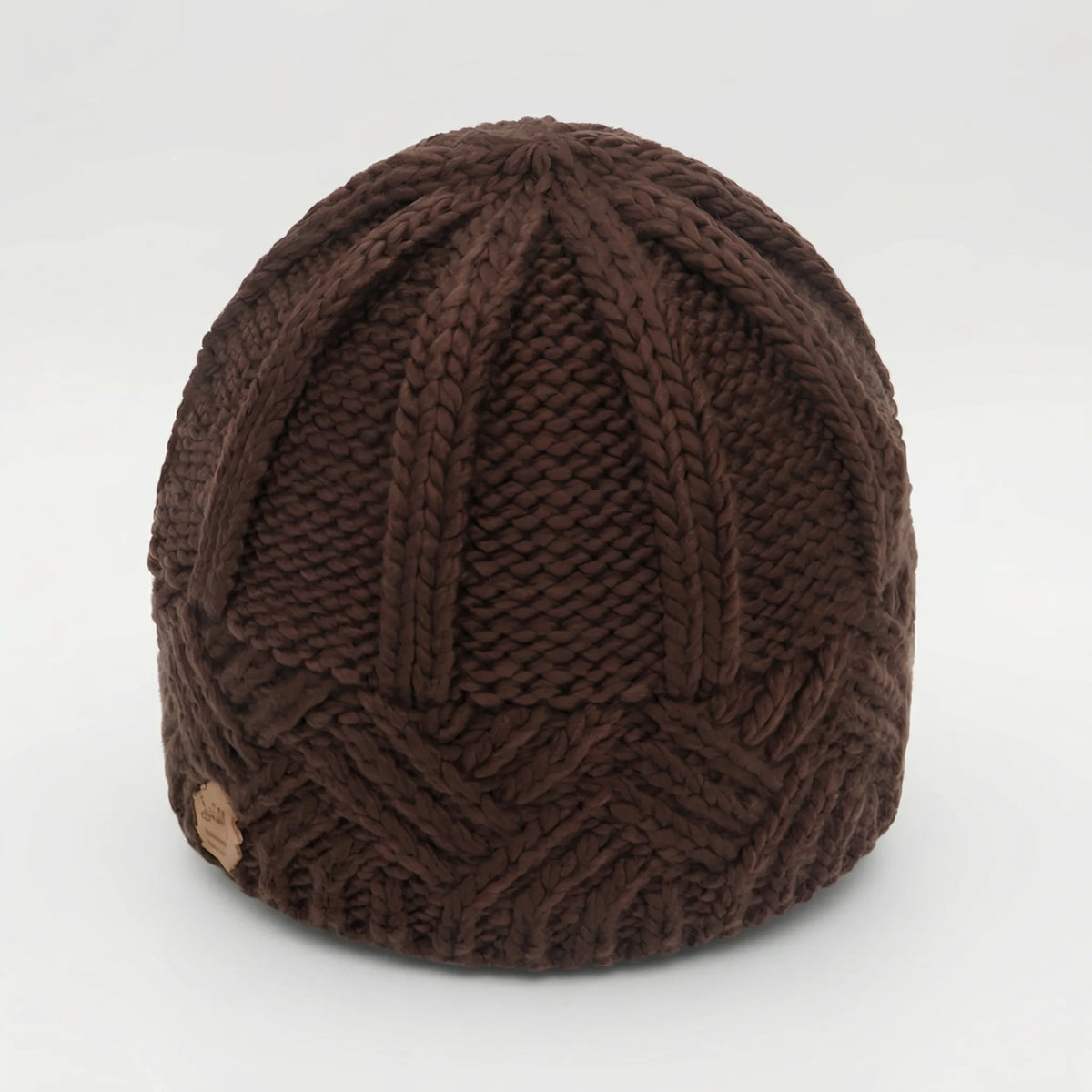 Cappello in Maglia a Coste con Ribattitura