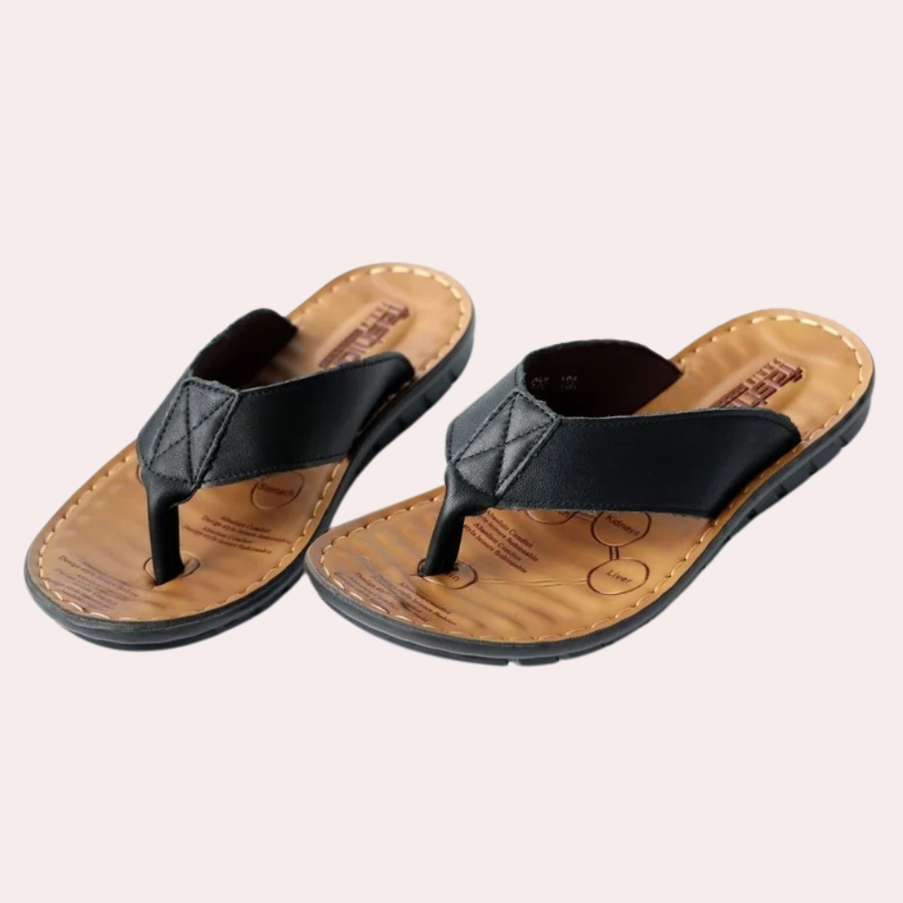 Ciabatte casual in pelle da uomo