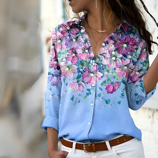 Trista – Blusa Casual da Donna a Motivi | Stile Senza Sforzo