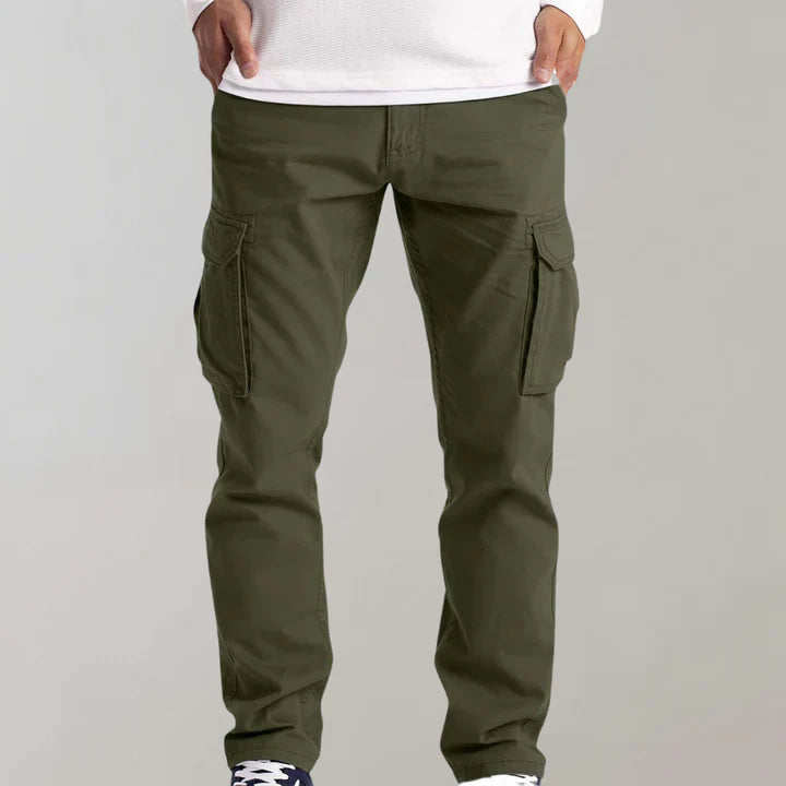 Pantaloni cargo casual in cotone da uomo