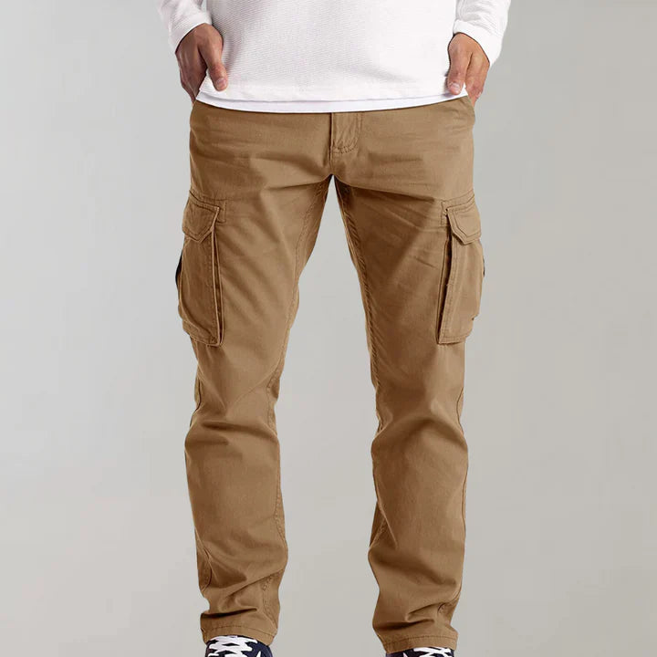 Pantaloni cargo casual in cotone da uomo