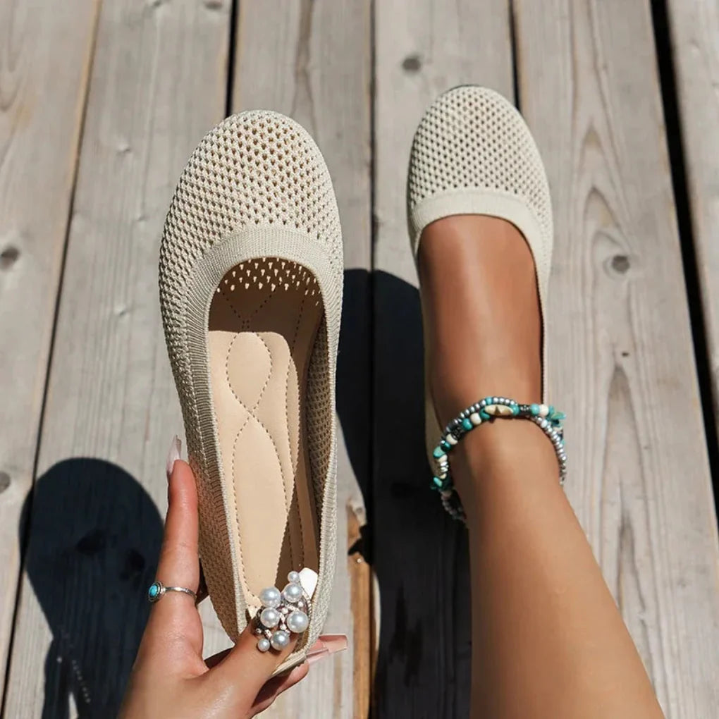 Ballerine slip-on in mesh traspirante da donna