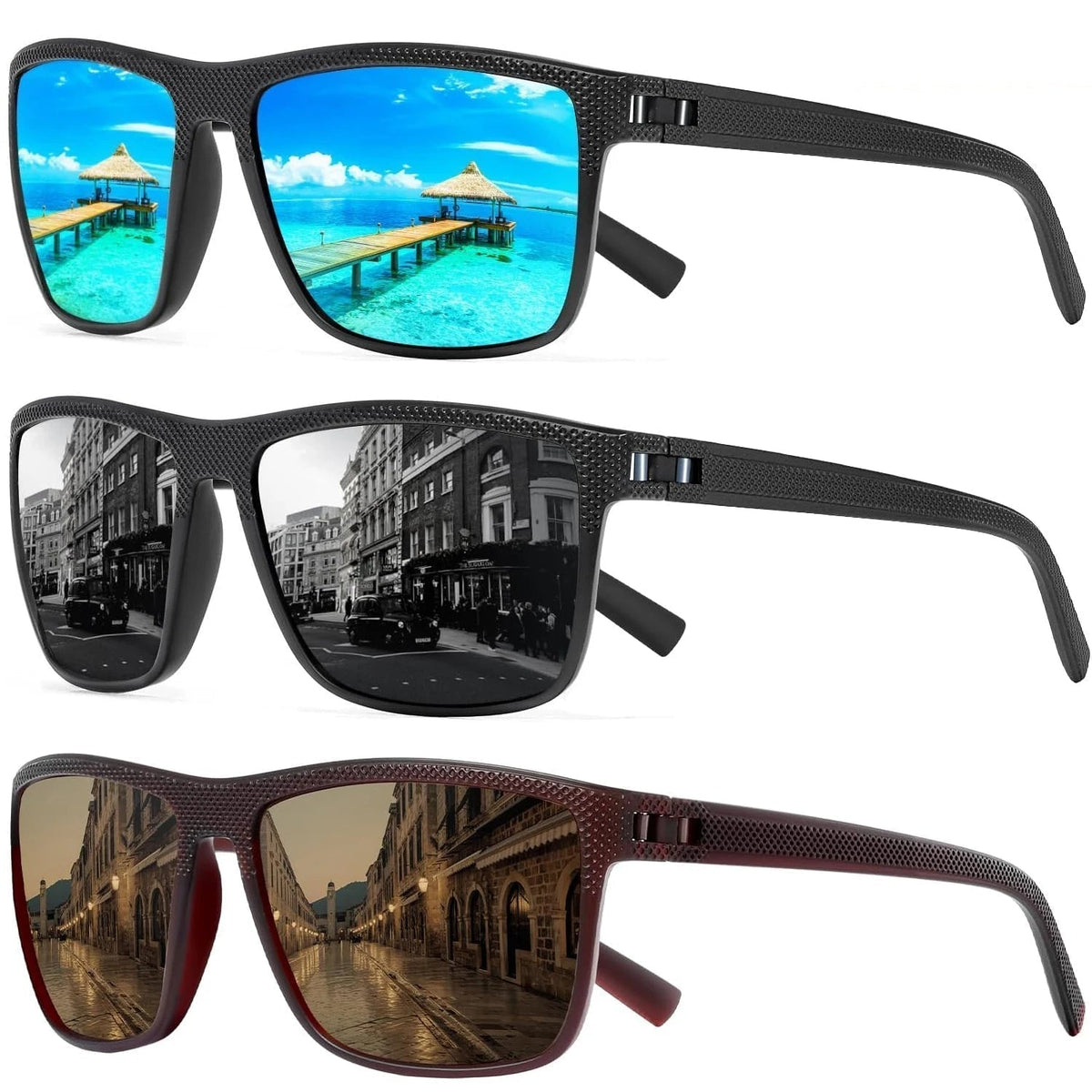 Occhiali da Sole Polarizzati 3-Pack