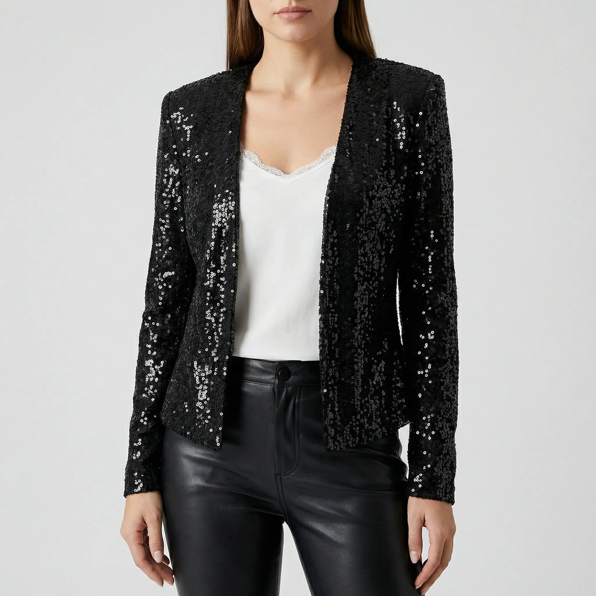 Giacca Aperta con Paillettes
