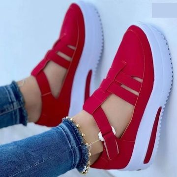 Scarpe aperte casual con chiusura a strappo da donna
