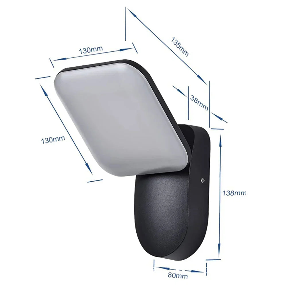 Applique LED da esterno 12 W con sensore di movimento PIR