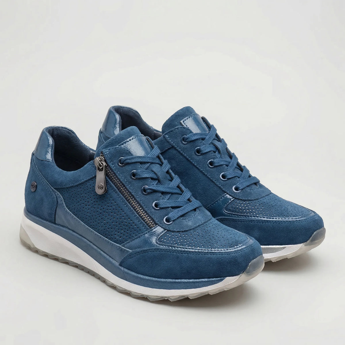 Sneaker Confort Con Zip e Lacci