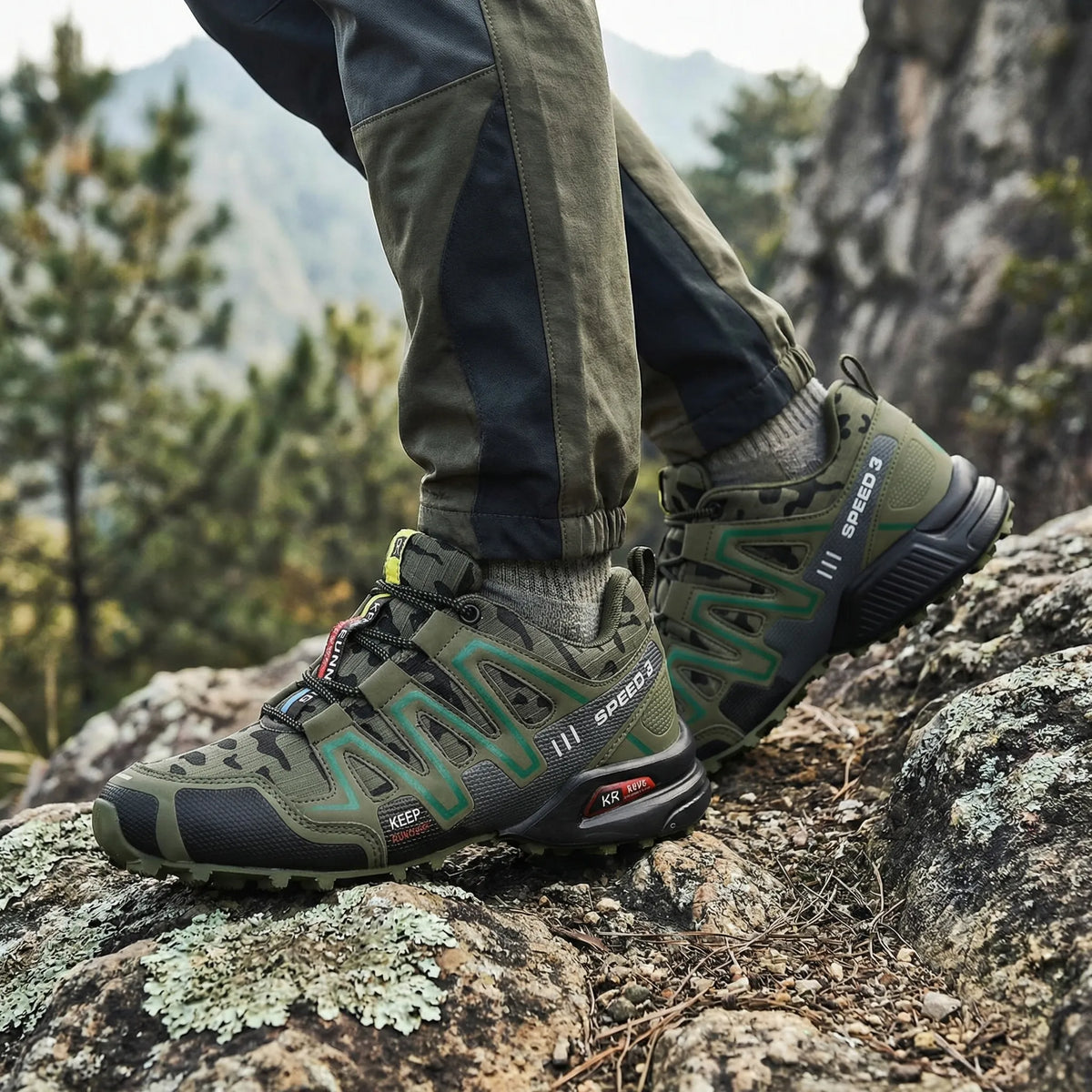 Scarpa da Trekking Unisex Impermeabile con Lacci per Uomini
