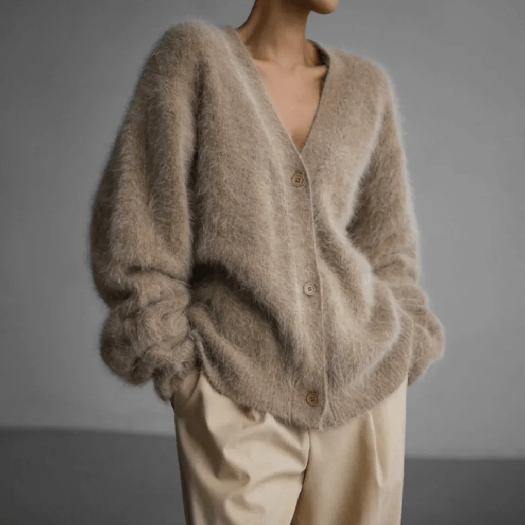 Cardigan in maglia fine da donna