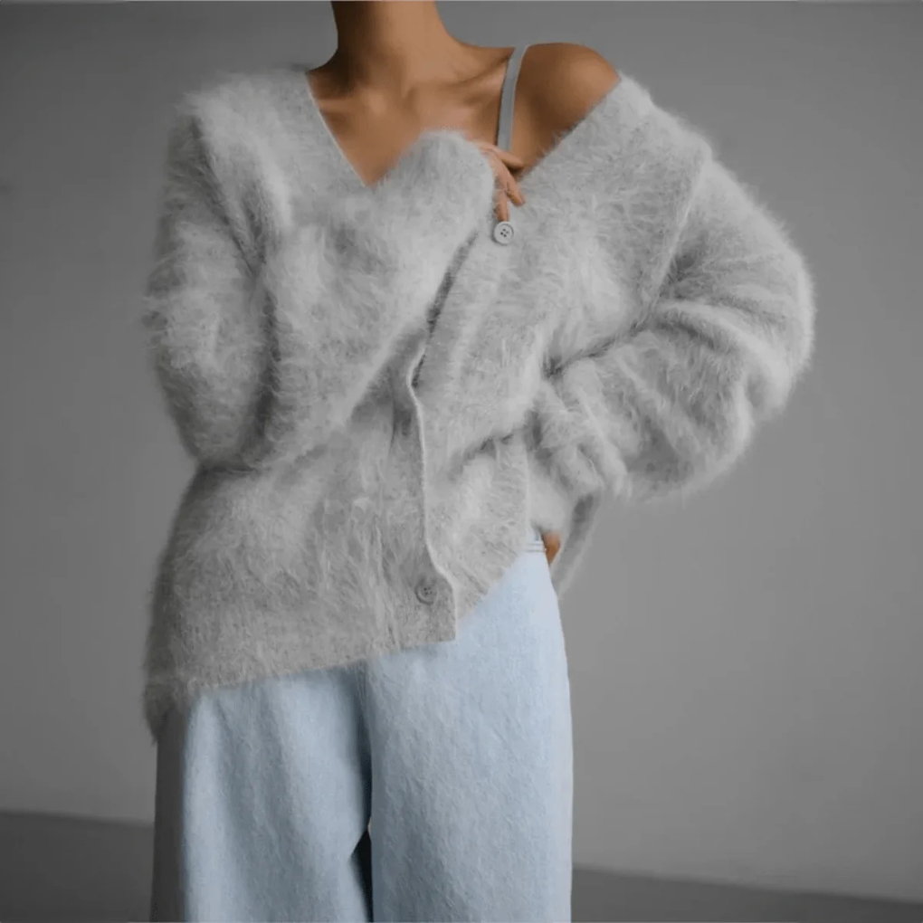 Cardigan in maglia fine da donna