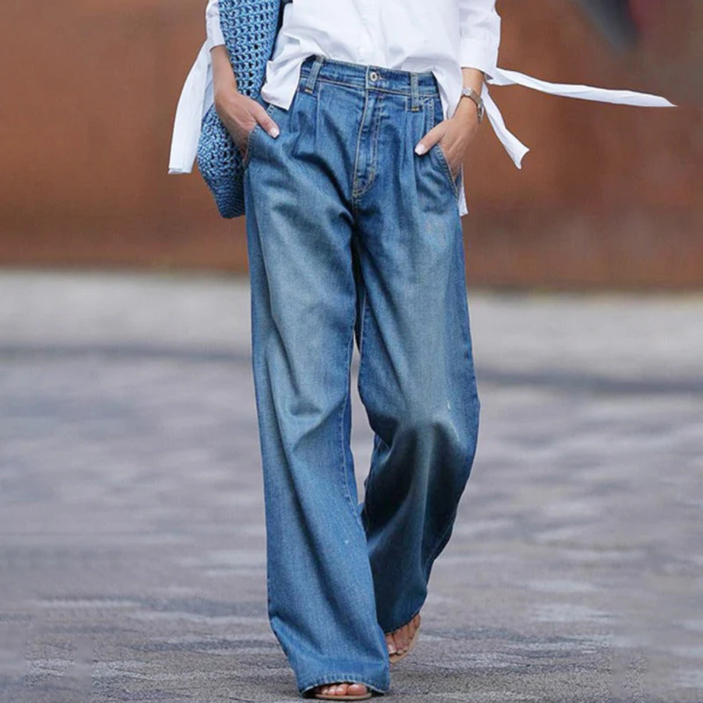 Jeans a Taglio Largo da Donna