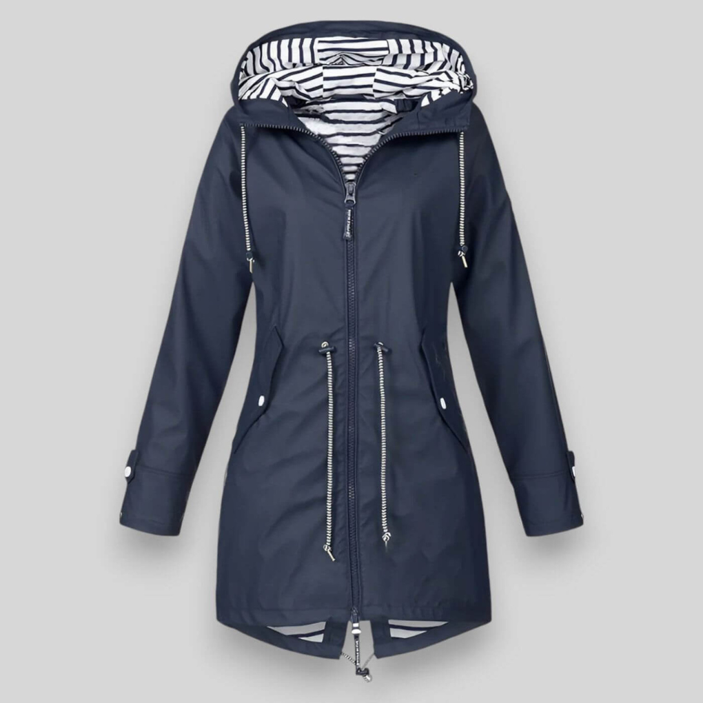 Giacca antipioggia con zip da donna