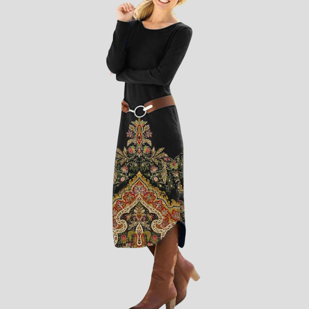 Abito Floreale Midi da Donna