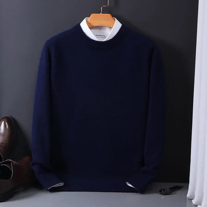 Caspian – Maglione classico in maglia fine da uomo