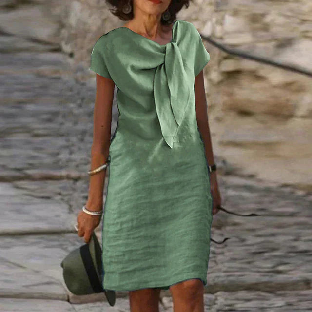 Isabella – Abito Elegante da Donna a Maniche Corte a Scheletro (Lunghezza Mini)