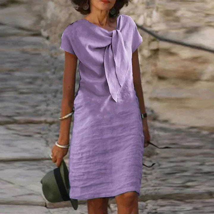 Isabella – Abito Elegante da Donna a Maniche Corte a Scheletro (Lunghezza Mini)