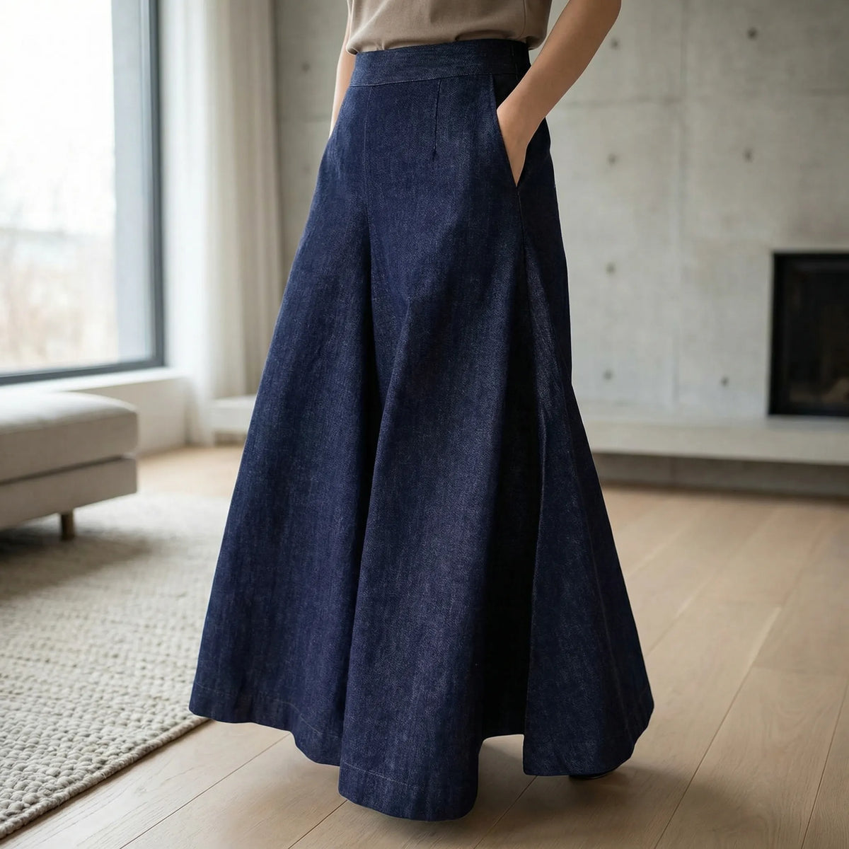 Pantaloni da donna lunghi a gamba larga