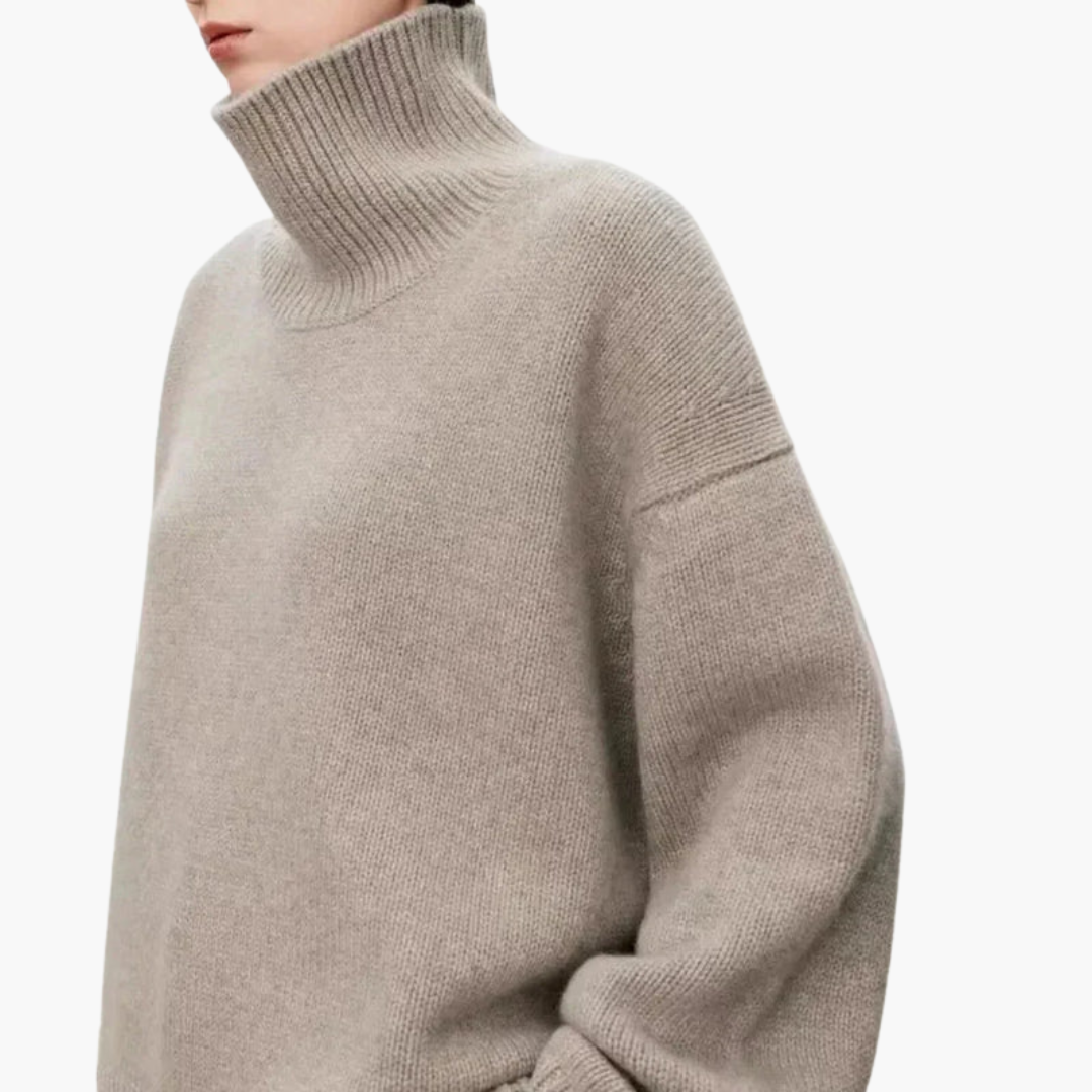 Maglione oversize a collo alto da donna