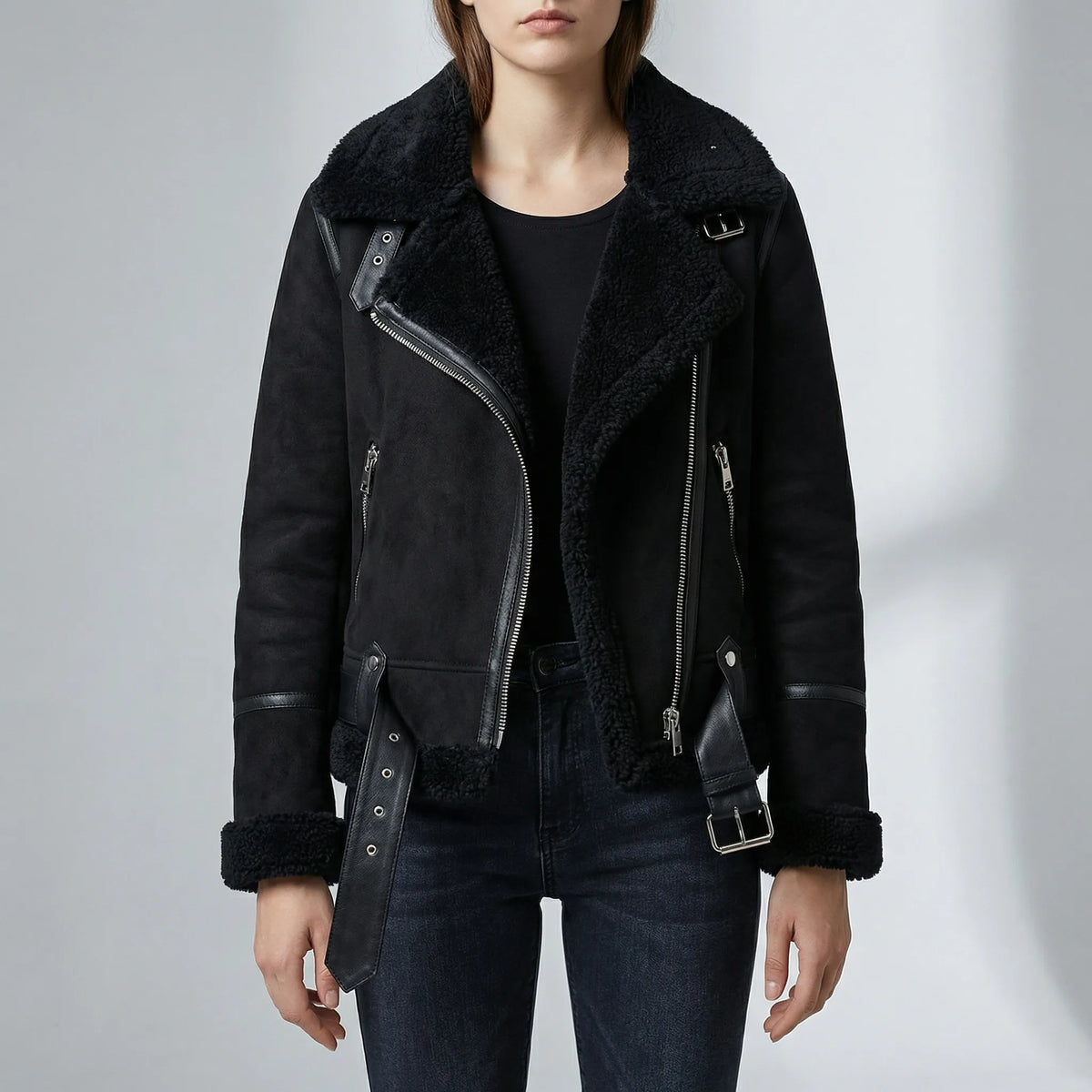 Giacca in Stile Moto Foderata