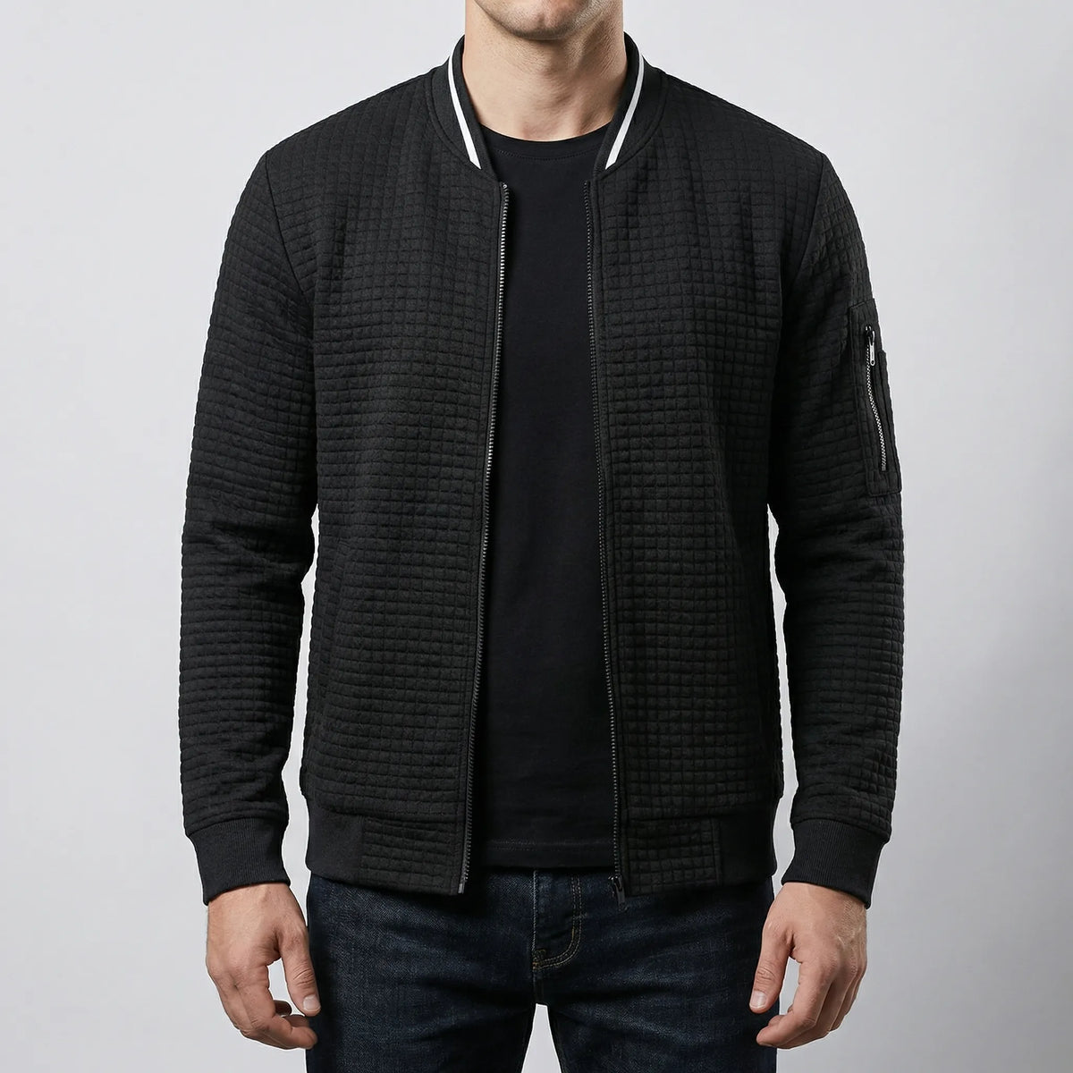 Maglione Padded a Mezzo Zip per Uomo