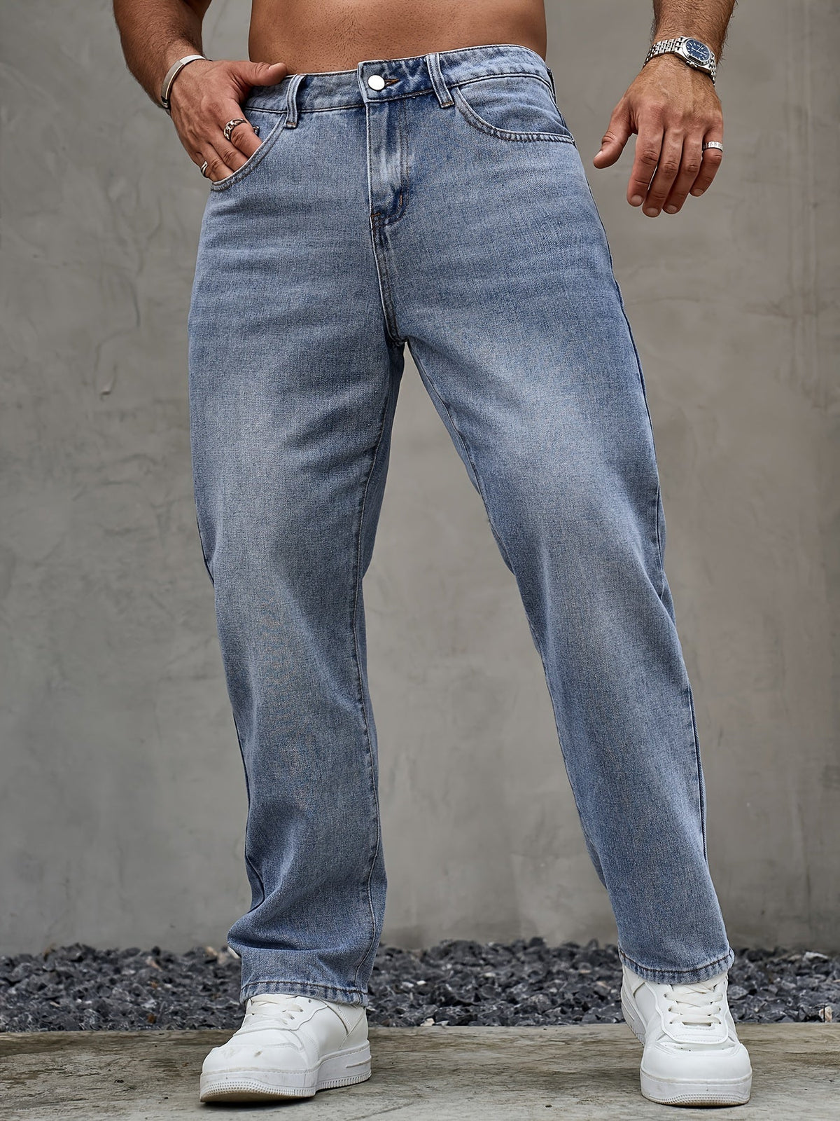 Pantaloni in denim a gamba dritta