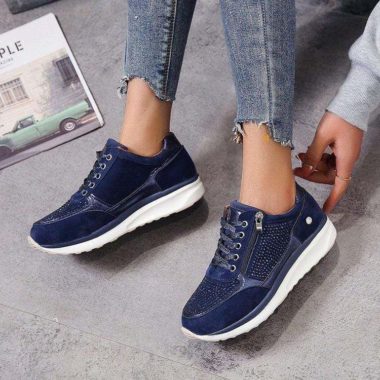 Scarpe casual ergonomiche con pianta larga da donna